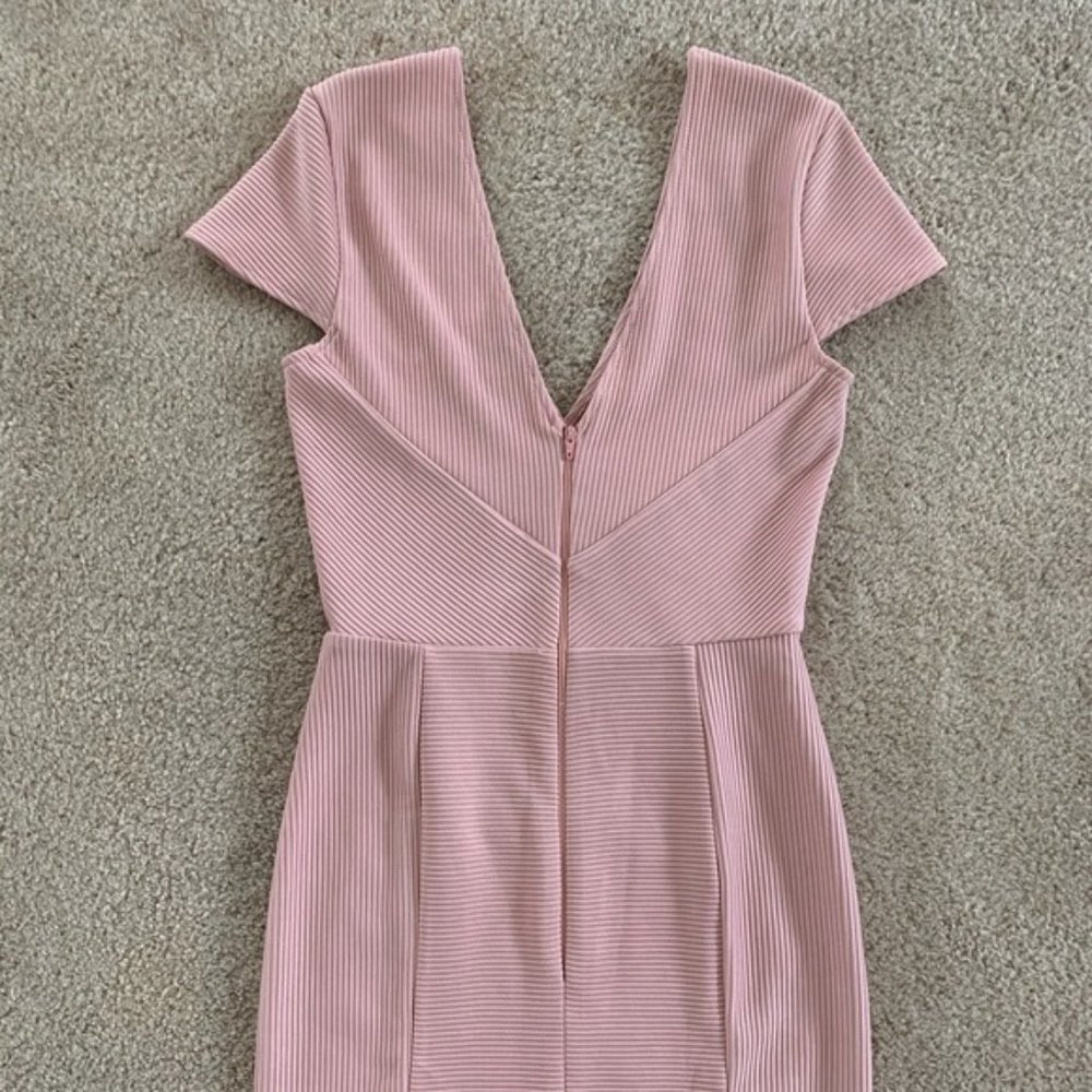 ASOS Seamed Structured Rib Bodycon Dress - Picture 3 of 5